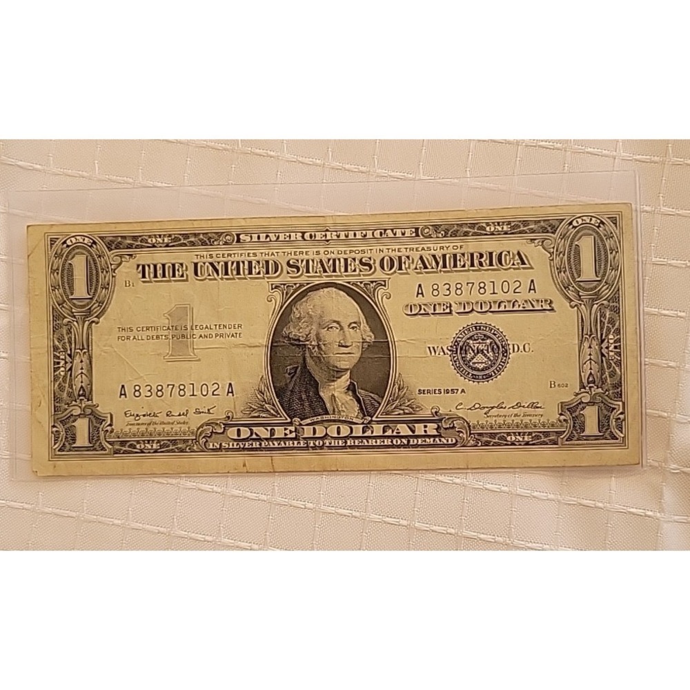 Circulated 1957-A Silver Certificate Dollar
